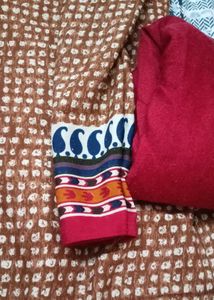 Stylish Brown Printed Kurta