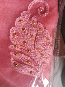 Beautiful Pink Saree with thread work