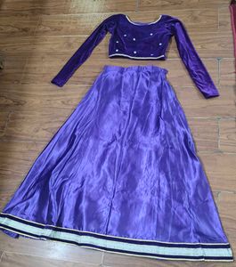 blouse with skirt & saree