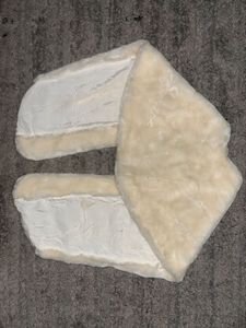 faux fur stole or wrap Elegant Cream Floral Scarf