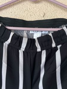 Striped Black &amp; White Pants