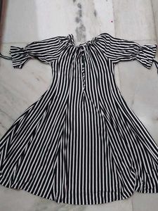 Stylish Striped Fit & Flare Dress