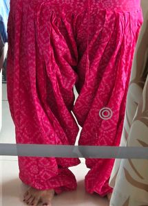 Vibrant Pink &amp; white  Patiala Salwar
