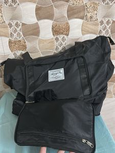 Large Black Travel Duffel Bag