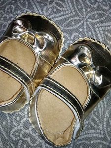 Shiny Gold Baby Shoes