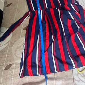 Striped Short Sleeve Dress
