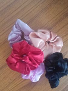 Set of 5 Satin Scrunchies