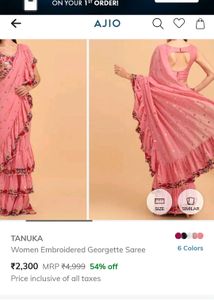 Designer Bollywood Saree With Blouse