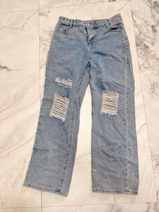 Distressed Light Wash Jeans