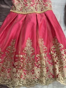 Cute Pink &amp; Gold Party Dress