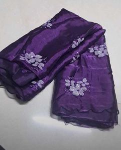 Embroidered Silk saree