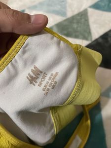 H&amp;M sports Bright Yellow Athletic  Bra
