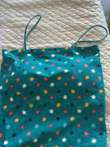 inbuilt padded Cute Star Print Crop Top