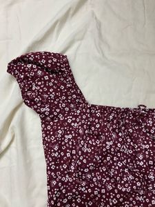 Cute Floral Midi Dress