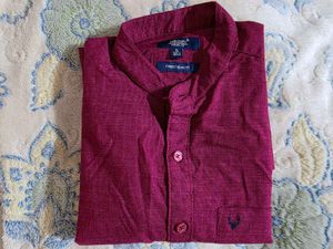 Men's Pink Textured Shirt with Embroidered Logo