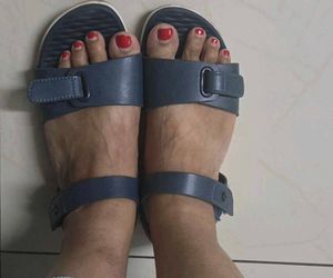 Stylish Blue Bata Comfit Sandals, size UK5