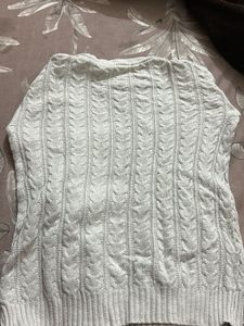 white Cable Knit Sweater