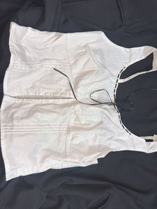 White Corset Style Top