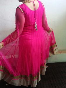 Stunning Pink Anarkali Gown