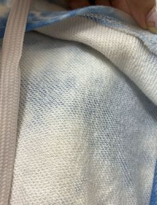 Tie Dye Hues Of Blue Crop Hoodie
