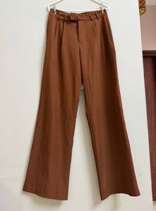 Urbanic Rust Brown High Waist Trousers