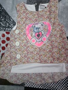 Kid's girls Flower Printed Top For 5 To 6 Years O