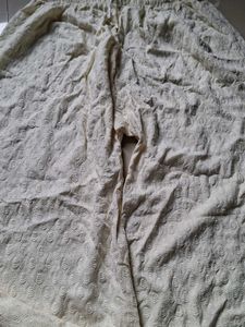 New Cream Embroidered Palazzo Pants_waist upto 42