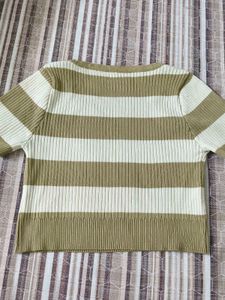 Striped Ribbed Knit Top
