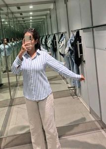 H&M Striped Button-Up Shirt