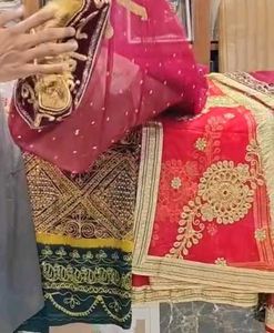 Embellished Maroon Dupatta
