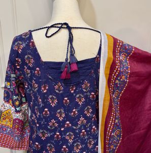 Floral Print Anarkali Suit