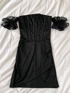 Black Corset Mini Dress with Tag