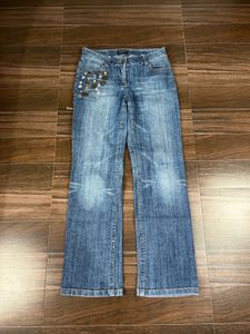 Embellished Blue Denim Jeans
