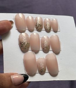 Cute Press-On Nails with Bow Design
