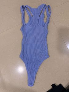 blue cutout body suit