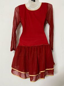 glitter Stunning Red Velour mini Dress