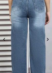 Cute Bow Embroidered Wide Leg Jeans🎀 with tag