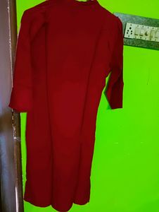 Embroidery Red Kurta
