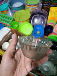 3 Clear Glass Serving Bowls