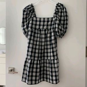 Gingham Print Dress