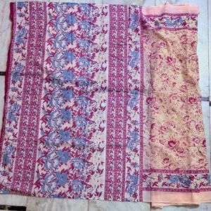 Beautiful Peach Floral Saree