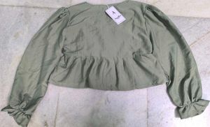 Green Peplum Top