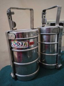 Vintage Stainless Steel Tiffin Carrier