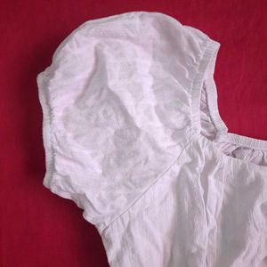 White Milkmaid Puff Sleeves Top