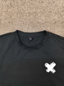 Black T-Shirt with White X Graphic