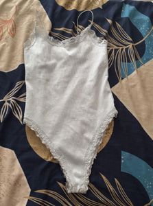 pretty lace powder blue bodysuit