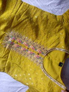NEW! Yellow kurti pant dupatta set for haldi