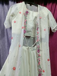 Elegant White Embroidered Outfit
