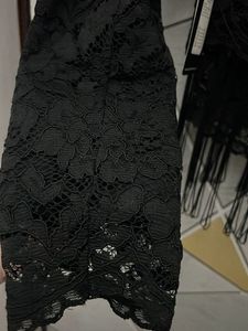 Black Lace Jacket with Fringe