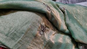 Chiffon Silk Saree with Butterfly Embroidery